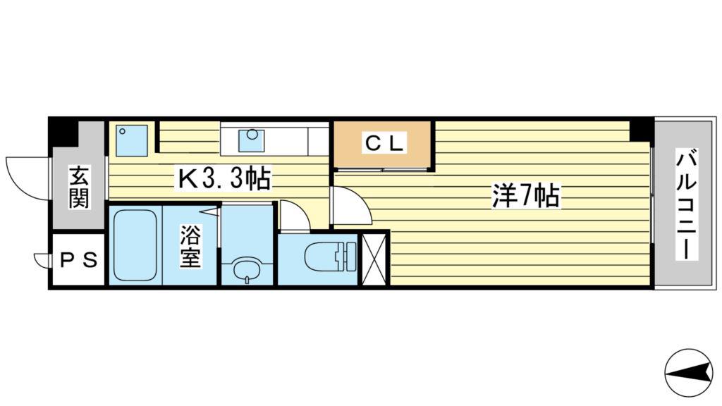 ラ・本郷(1K/2階)の間取り写真