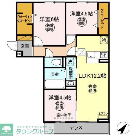 リリーアネラ(3LDK/1階)の間取り写真