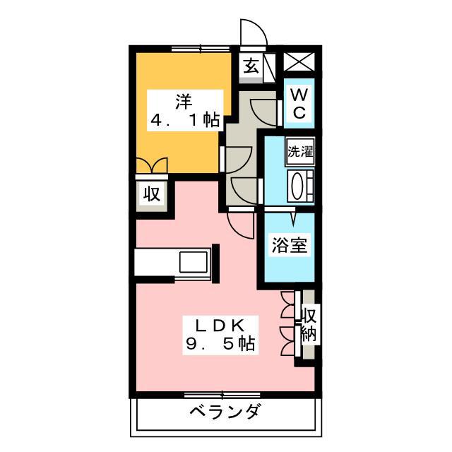 ドルチェ(1LDK/1階)の間取り写真