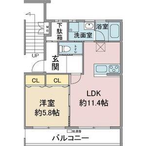 パークウエスト上社(1LDK/3階)の間取り写真