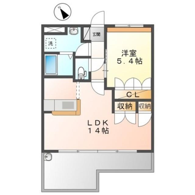 フォレストガーデン(1LDK/1階)の間取り写真