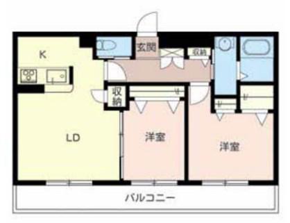 シャーメゾンラプロヴァンス(2LDK/3階)の間取り写真
