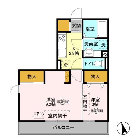 モリ ロワイヤル 2ND(2K/2階)の間取り写真