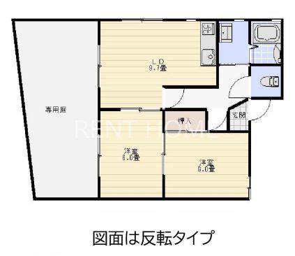 エクストリームI(2LDK/1階)の間取り写真