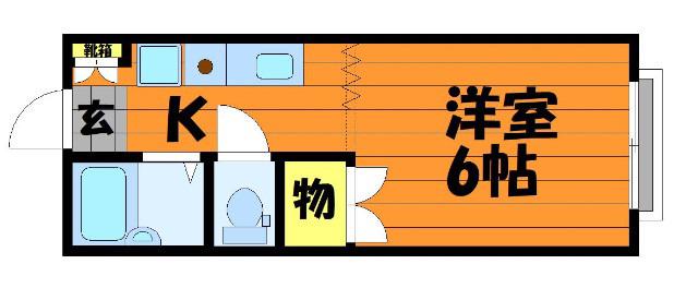 ピアACE21B(ワンルーム/1階)の間取り写真