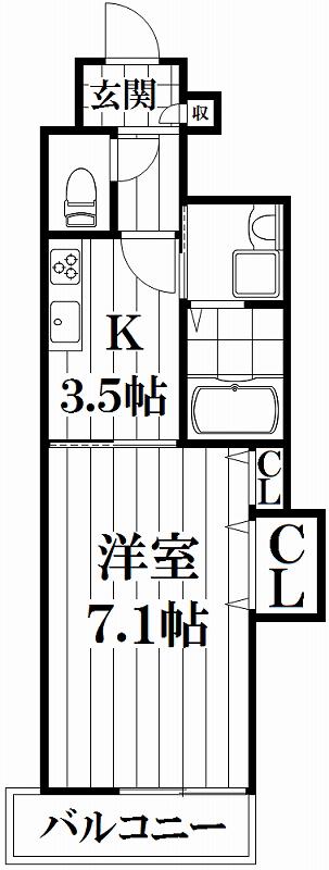 ESPERANZA(1K/3階)の間取り写真