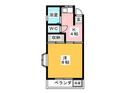 ファミール西所沢(1K/2階)の間取り写真