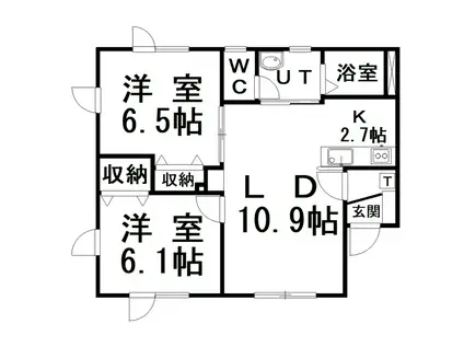 メゾンセレストII(2LDK/2階)の間取り写真