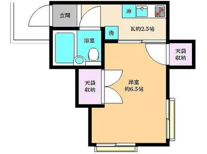 メゾン北浦和(1K/2階)の間取り写真