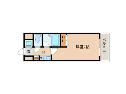 EXCELENTE FABRICA(1K/2階)の間取り写真