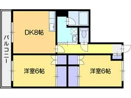 青山ハイツ(2LDK/3階)の間取り写真