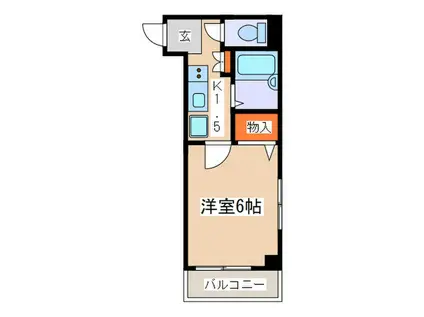 コスモ生田(1K/3階)の間取り写真
