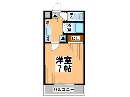シャトレ吉祥寺(1K/1階)の間取り写真