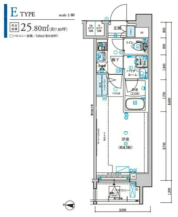 メインステージ森下駅前 2階階 間取り