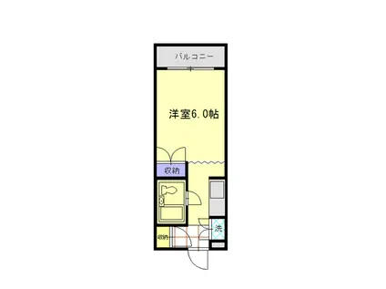 ヒルサイド46(1K/3階)の間取り写真