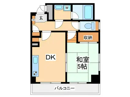 クリオ鶴見参番館(1DK/3階)の間取り写真