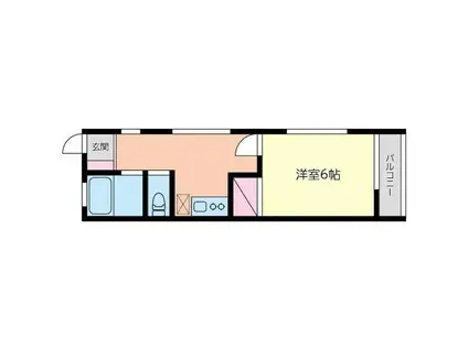 喜代壱番館(1K/2階)の間取り写真