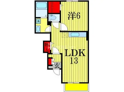 サンガーデン和泉 五番館(1LDK/1階)の間取り写真