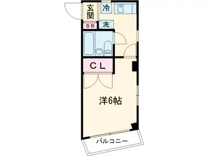第6メゾン中澤(1K/4階)の間取り写真