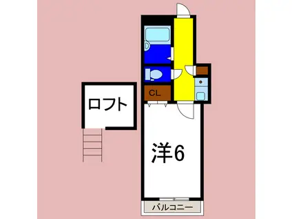 フェアリー大和町(1K/2階)の間取り写真