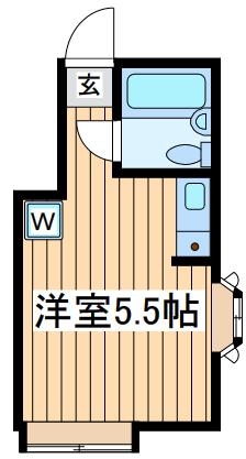 キャナール壱番館(ワンルーム/1階)の間取り写真