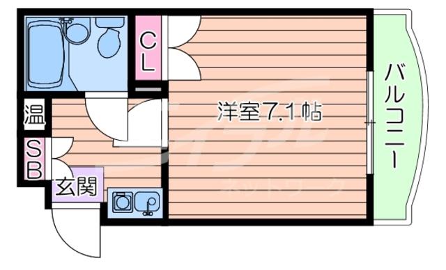 エスポワール21(1K/2階)の間取り写真