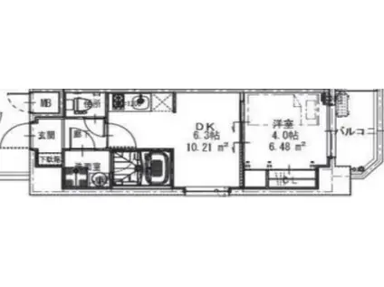 SOAR NAGAI EKIMAE(1DK/3階)の間取り写真