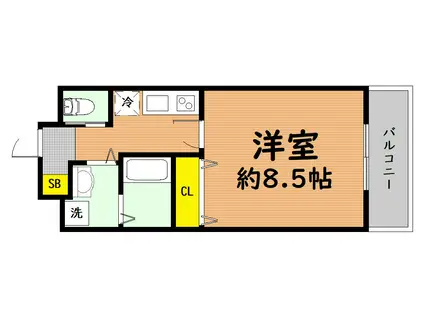 エムズコート小阪(1K/5階)の間取り写真