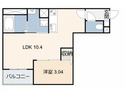 JACK ASAHIII(1LDK/3階)の間取り写真