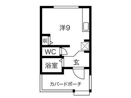 赤羽根サーフベースA棟(ワンルーム/1階)の間取り写真