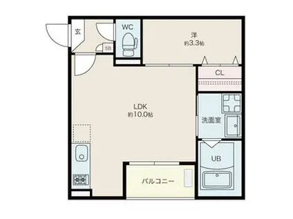 JACK HANAZONOI(1LDK/1階)の間取り写真