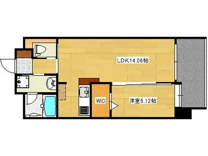 TSUBAKI(1LDK/7階)の間取り写真