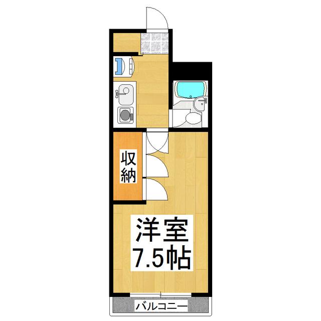 ドエール筑摩(1K/1階)の間取り写真