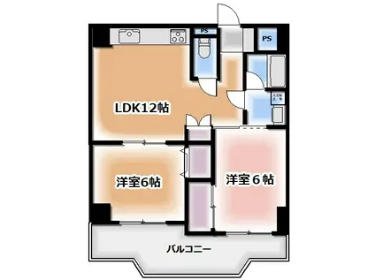 トラスティ御本丸公園(2LDK/7階)の間取り写真