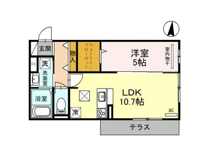 レーブ ノア(1LDK/1階)の間取り写真