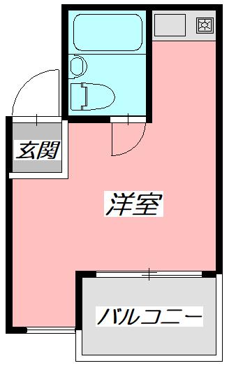 ハイツサニーサイド門真(ワンルーム/3階)の間取り写真