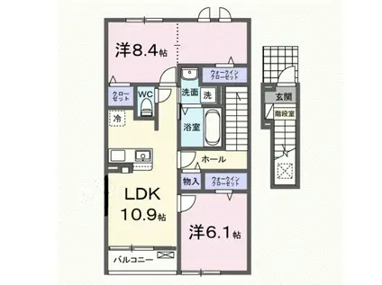 コンフィーエIII(2LDK/2階)の間取り写真