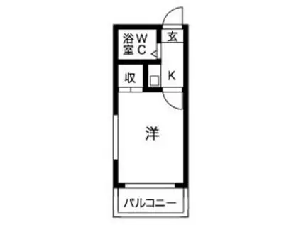 マイルストーン本陣II(1K/1階)の間取り写真