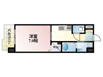 SUN RICH S・T(1K/6階)の間取り写真