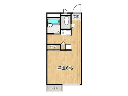 ZETTER (1K/1階)の間取り写真