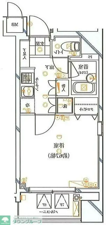 ガリシア銀座イースト 7階階 間取り