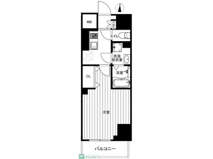 パレスシンシア江東橋(1K/3階)の間取り写真
