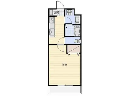 SWEET HILLS(1K/1階)の間取り写真