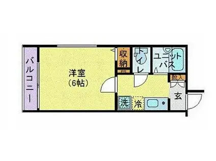 フェリーチェ阿佐ヶ谷V(1K/1階)の間取り写真