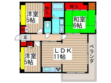 ソレーユ西船橋(3LDK/6階)の間取り写真