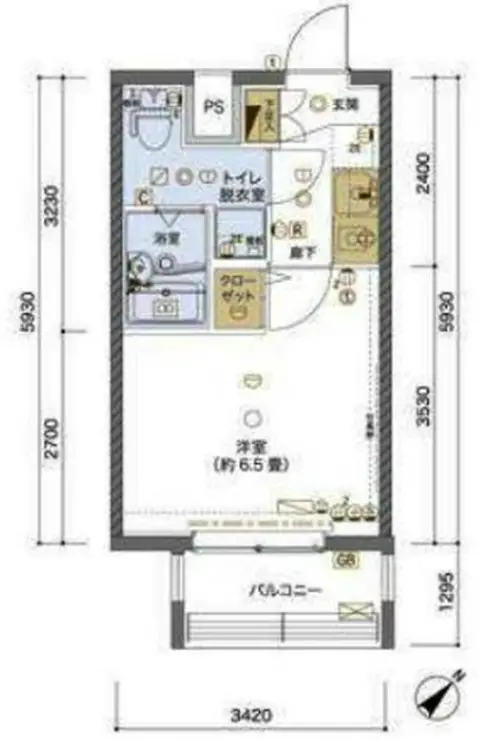 リヴシティ横浜東ベイサイド 10階階 間取り