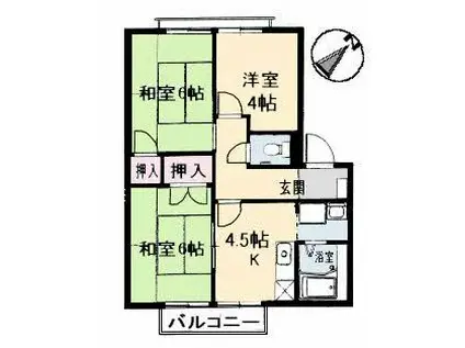 フレグランス邑久郷(3K/2階)の間取り写真