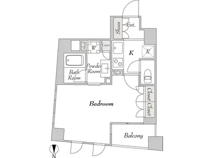 ミリアレジデンス日本橋人形町II(1K/10階)の間取り写真