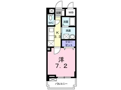 アーズ アーズ(1K/1階)の間取り写真