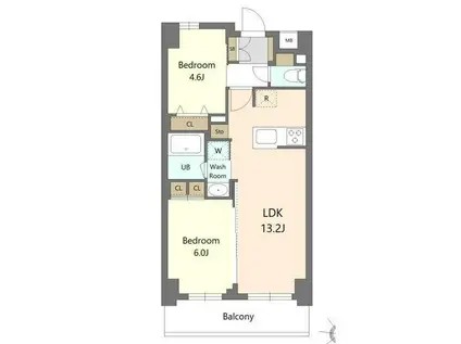 S-RESIDENCE東浦和AGUA(2LDK/6階)の間取り写真